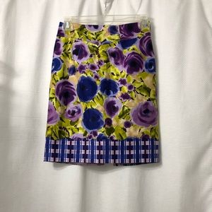Anthro Yoana Baraschi Floral Purple Pencil…
